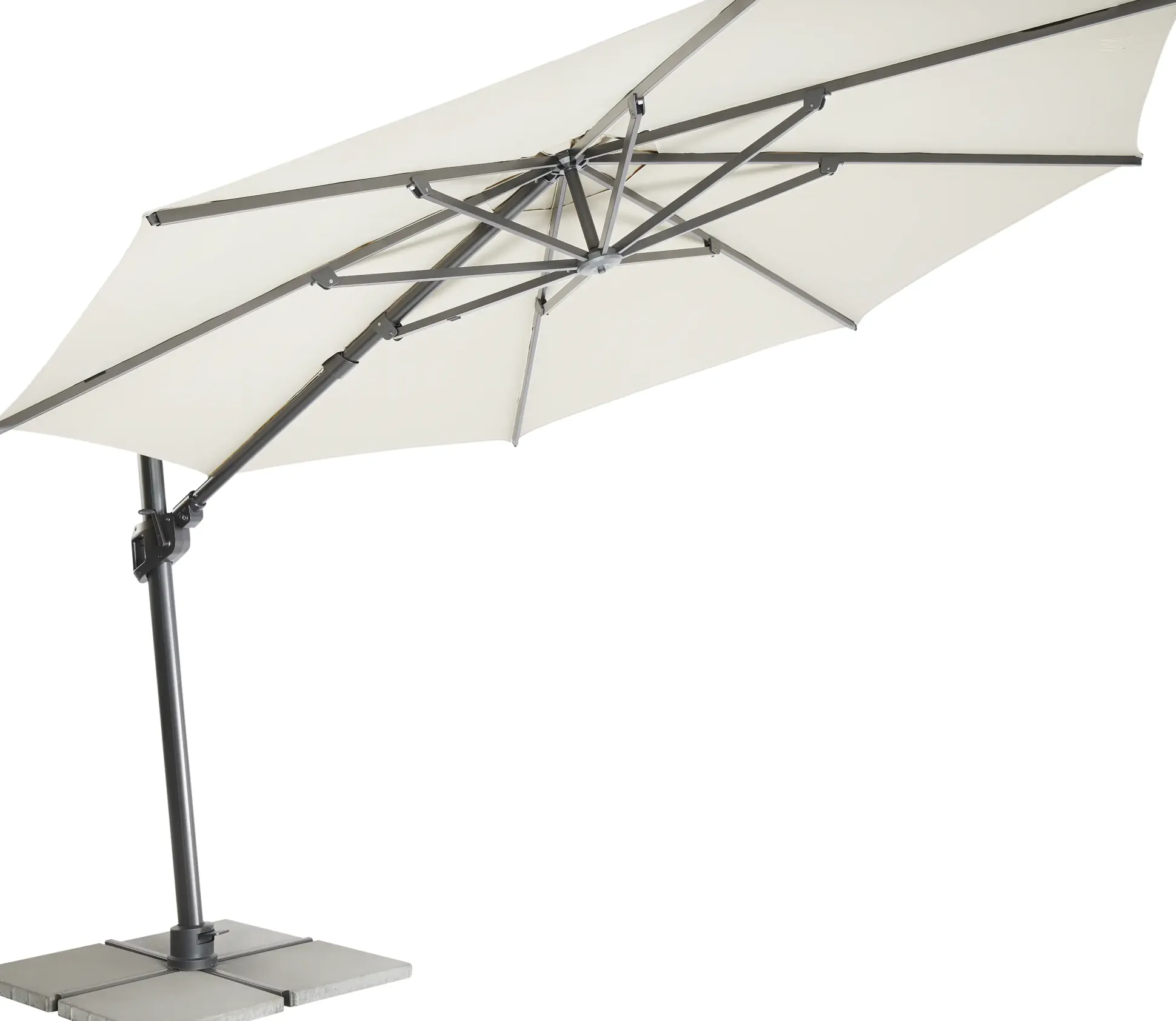MWH Ampelschirm Monte Carlo rund beige