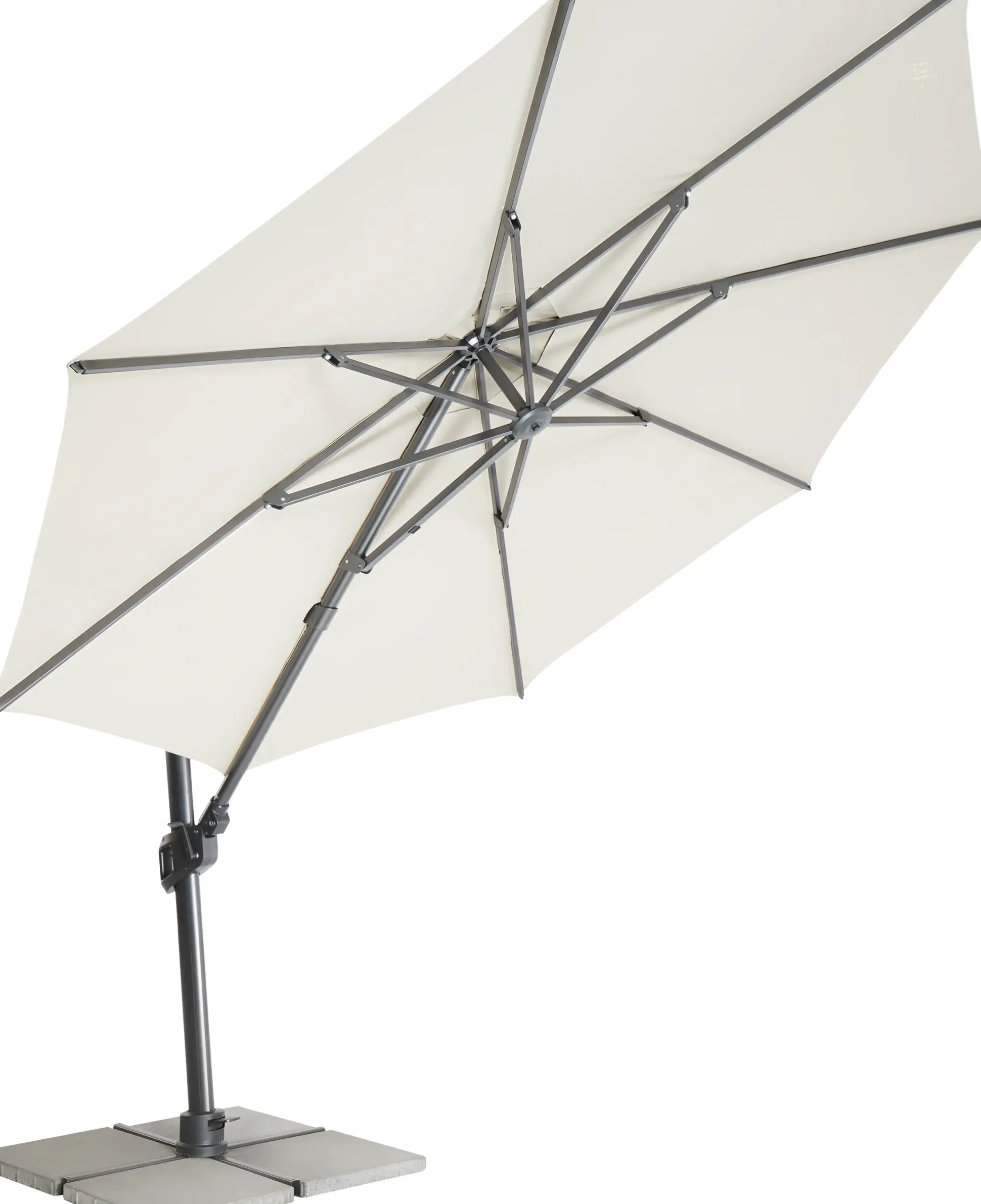 MWH Ampelschirm Monte Carlo rund beige