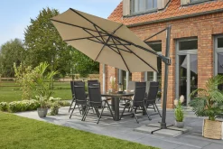 MWH Ampelschirm Monte Carlo rund beige