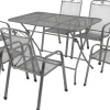 MWH Garten-Essgruppe Caffe Latte Metall 6 Personen