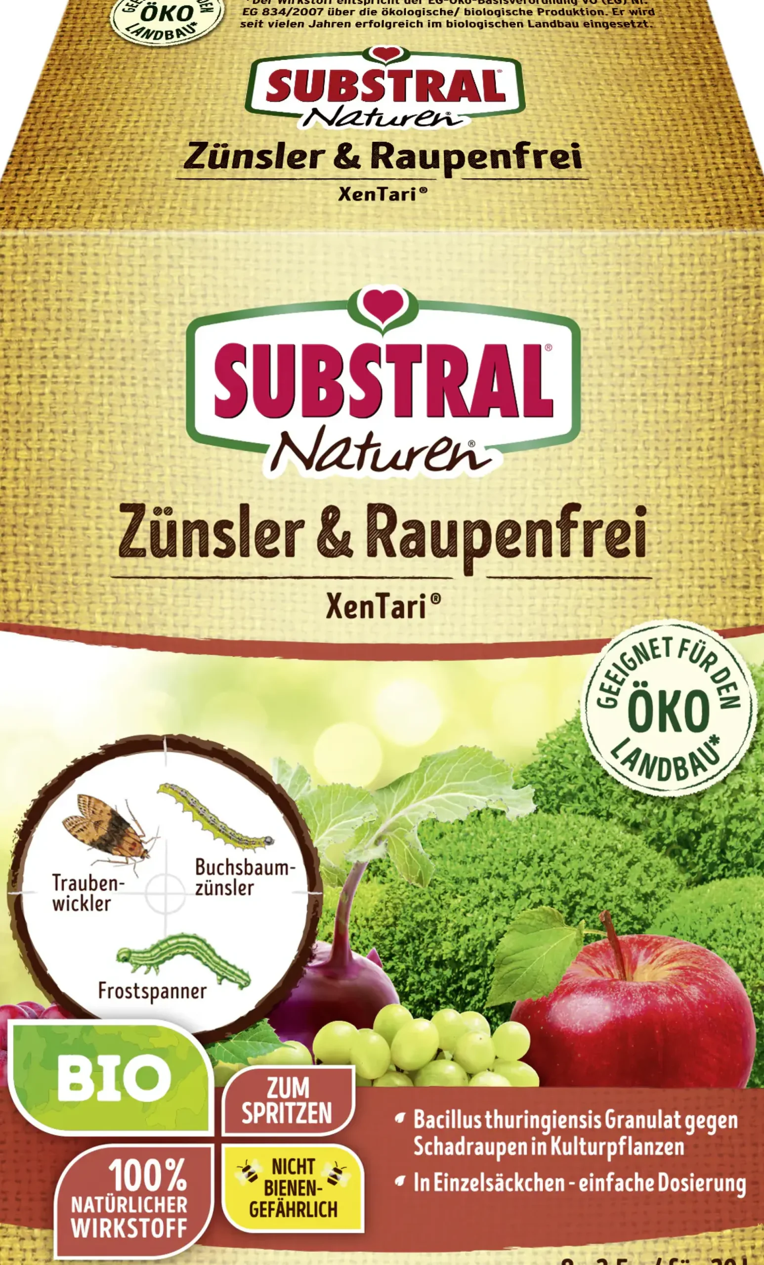 Naturen Bio Zünsler & Raupenfrei XenTari 8 x 2,5 g
