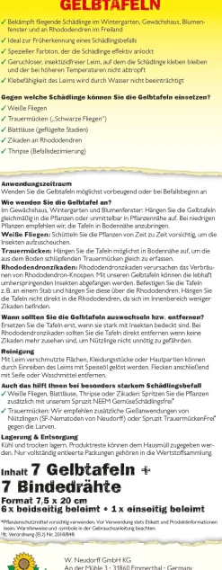 Neudorff Gelbtafeln 7 Stück