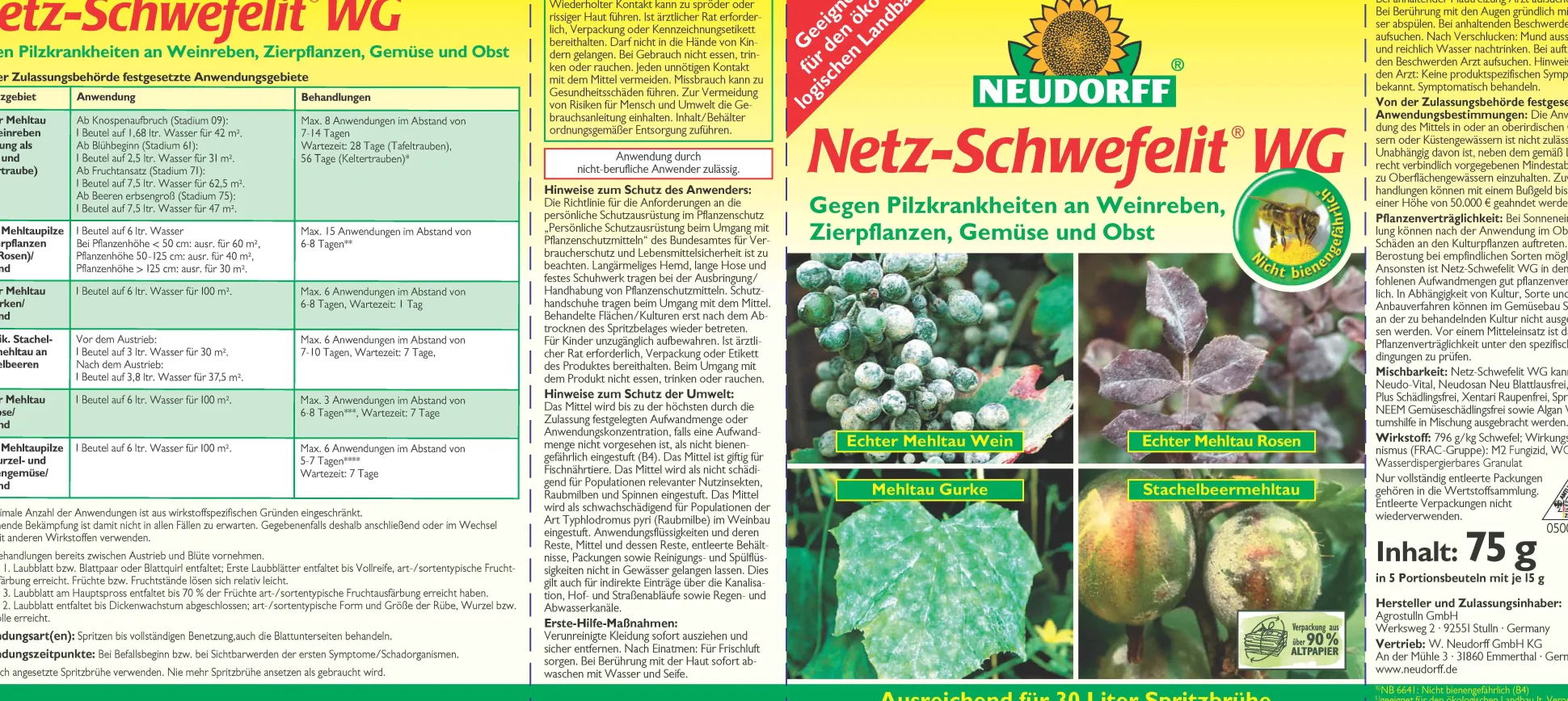 Neudorff Netz-Schwefelit WG 75g (5 x 15 g)