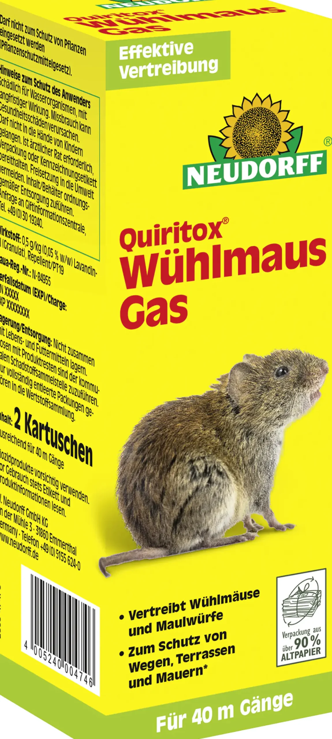 Neudorff Wühlmaus-Gas 2 Stück