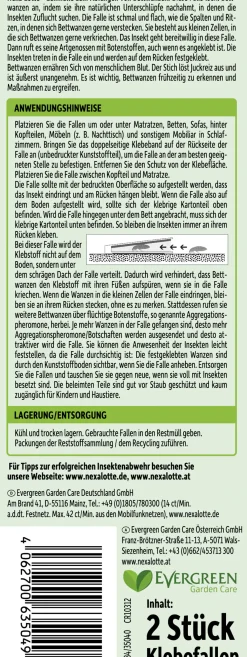 Nexa Lotte Bettwanzen Leimfalle 2 Stück