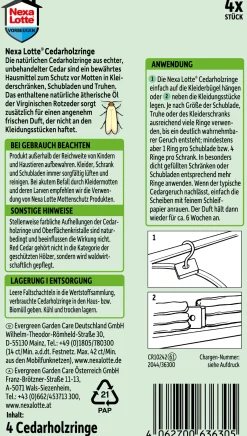 Nexa Lotte Cedarholz-Ringe 4 Stück