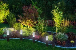 Näve Solar-Gartenleuchte LED mit Dämmerungssensor Merle 26 cm schwarz 4er Set