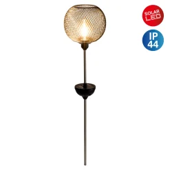 Näve Solar-Gartenleuchte LED mit Dämmerungssensor Geli 85 cm schwarz