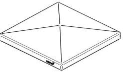 Osmo Pfostenkappe für Alupfosten 11,8 x 11,8 cm (B x H), Alu pulverbeschichtet