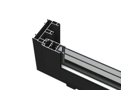 Palmako Gartenhaus Andrea 390 x 300 cm Slide Plus mit Glasschiebetüren grau lackiert