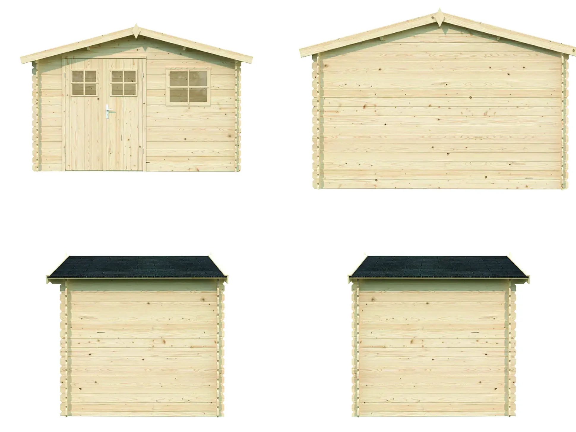 Palmako Gartenhaus Leticia 304 x 189 cm naturbelassen