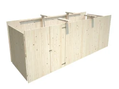 Palmako Gerätehaus für Carport Karl 555 x 196 cm naturbelassen