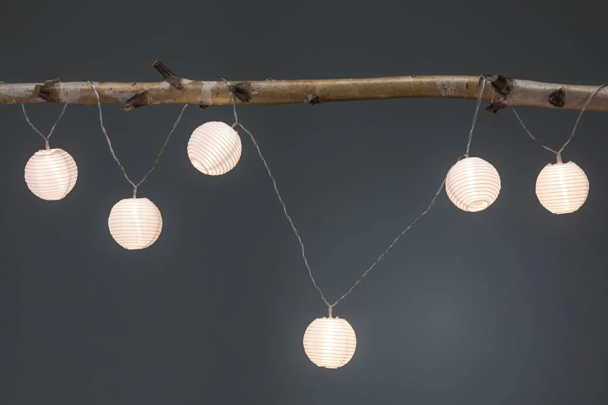 Paulmann LED Akku-Lichterkette Lampion weiß warmweiß 7 Lampions