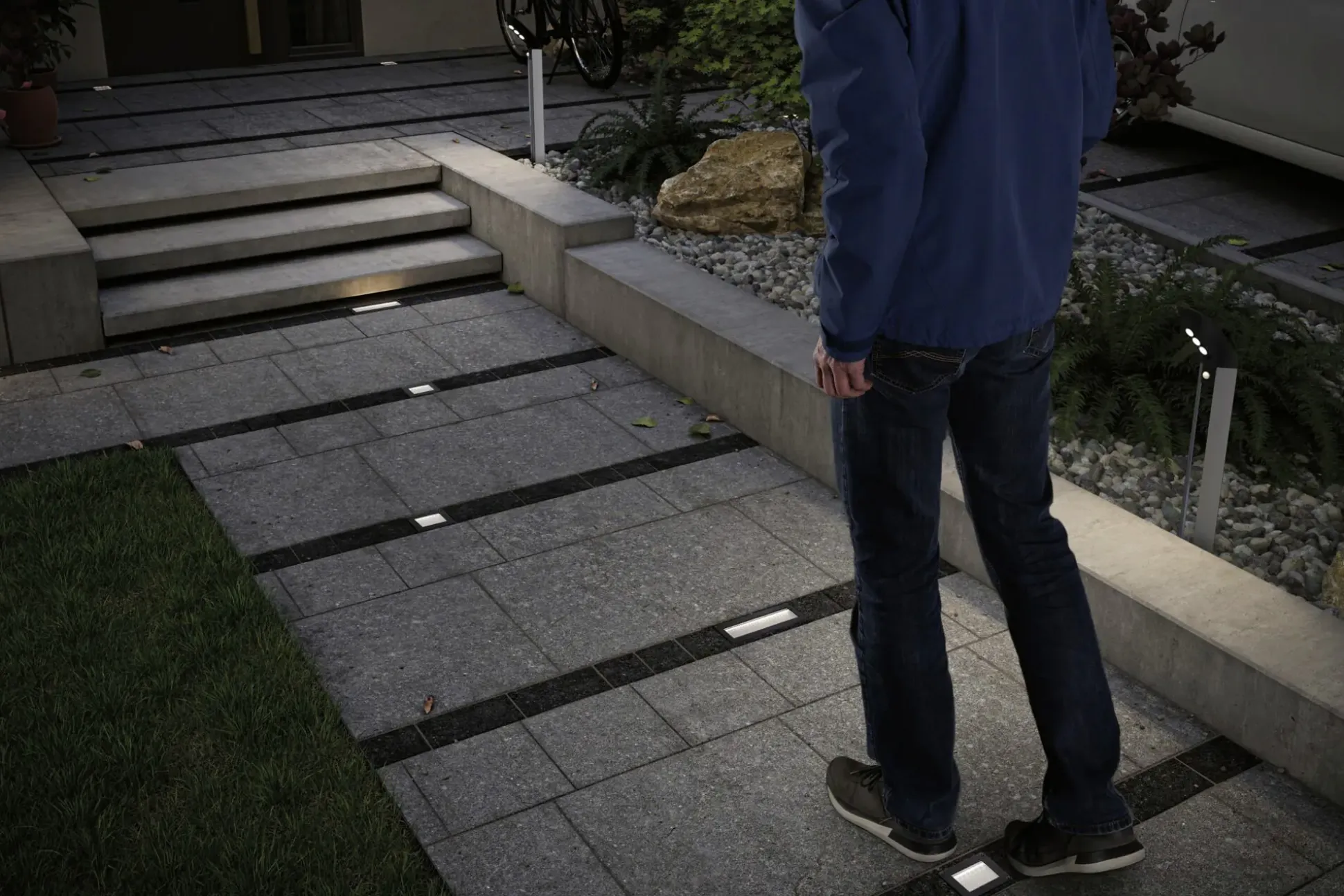 Paulmann LED Solar-Bodeneinbauleuchte Domenic schwarz 8 x 8 cm