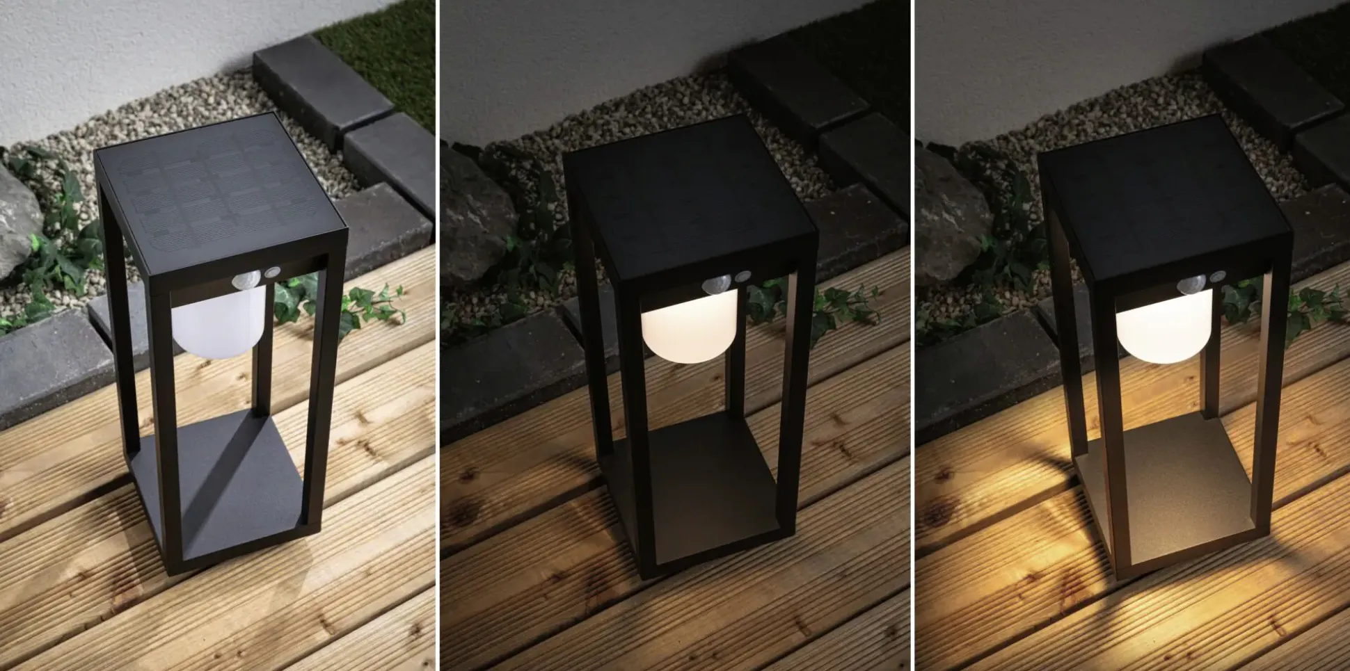 Paulmann LED Solarleuchte Marisol schwarz 40 x 15cm mit Bewegungsmelder
