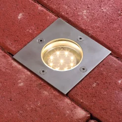 Paulmann Plug & Shine Bodeneinbauleuchte Outdoor silber 10 cm warmweiß