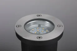 Paulmann Plug & Shine Bodeneinbauleuchte Outdoor silber 9,8 cm warmweiß