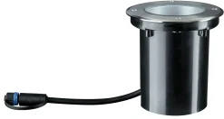 Paulmann Plug & Shine Bodeneinbauleuchte Outdoor schwenkbar silber 14 cm