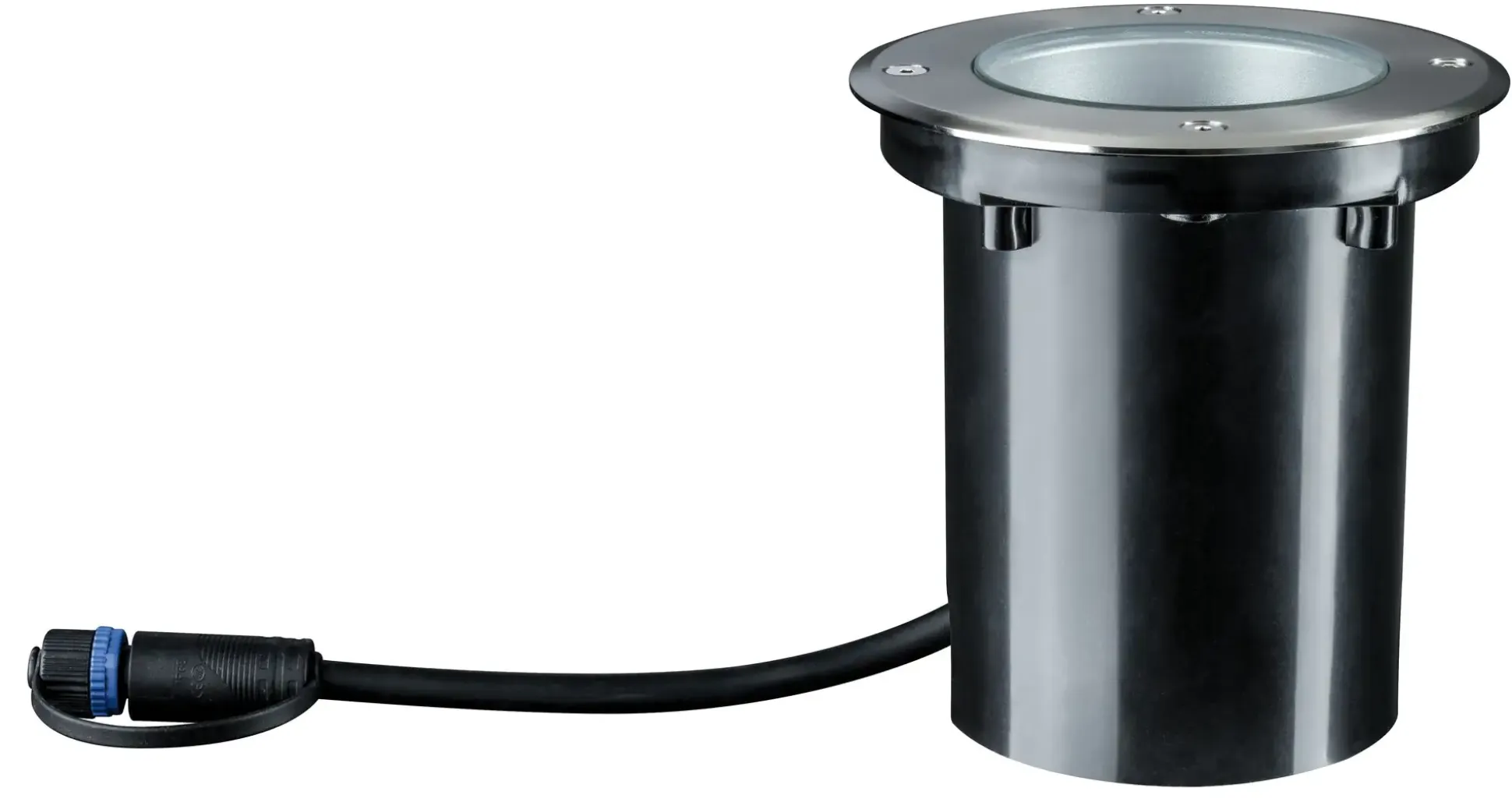 Paulmann Plug & Shine Bodeneinbauleuchte Outdoor schwenkbar silber 14 cm
