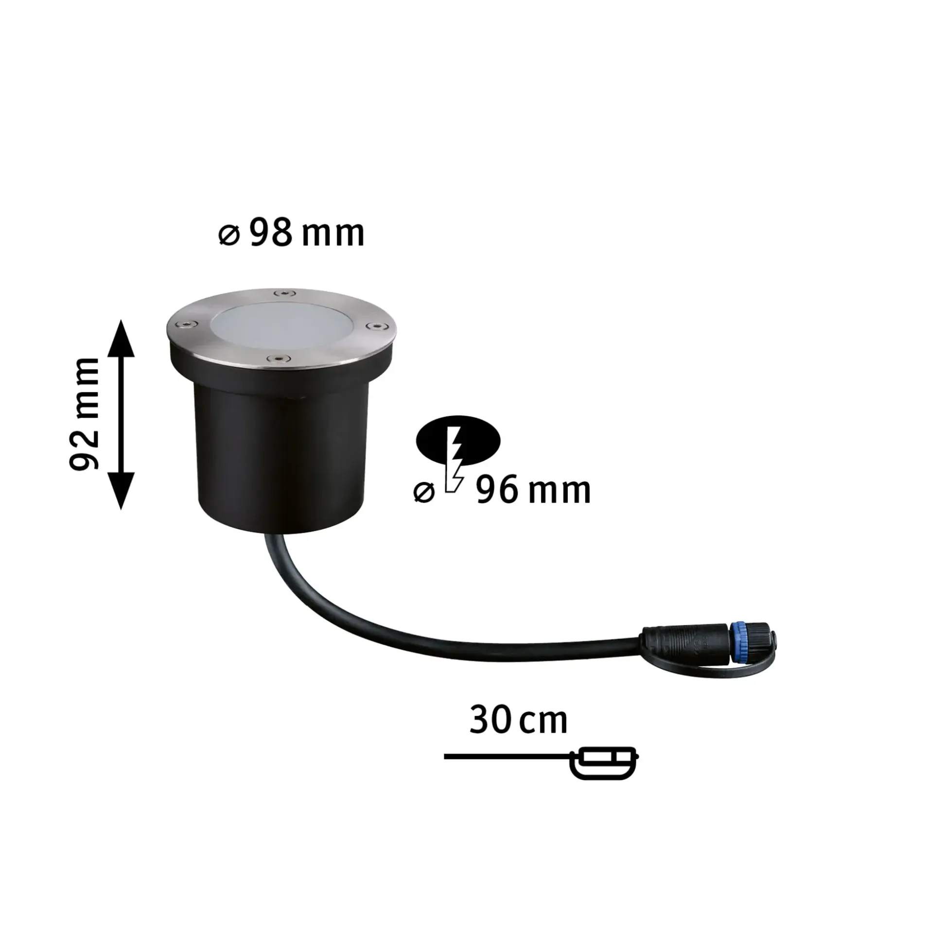 Paulmann Plug & Shine LED Bodeneinbauleuchte Floor insect-friendly Ø 9,8 cm