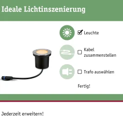 Paulmann Plug & Shine LED Bodeneinbauleuchte Floor insect-friendly Ø 9,8 cm