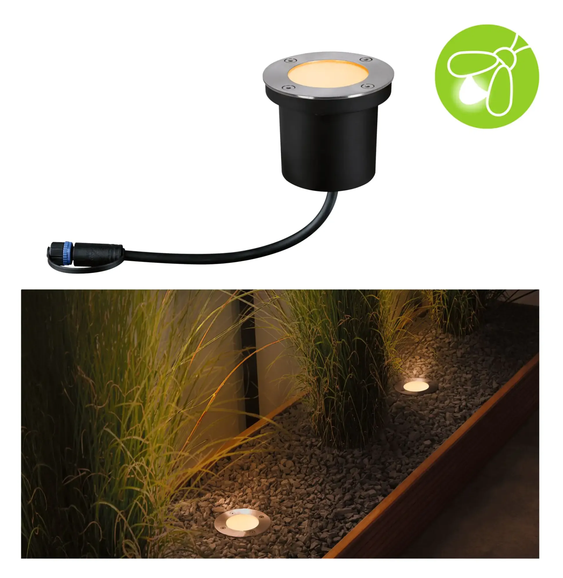 Paulmann Plug & Shine LED Bodeneinbauleuchte Floor insect-friendly Ø 9,8 cm