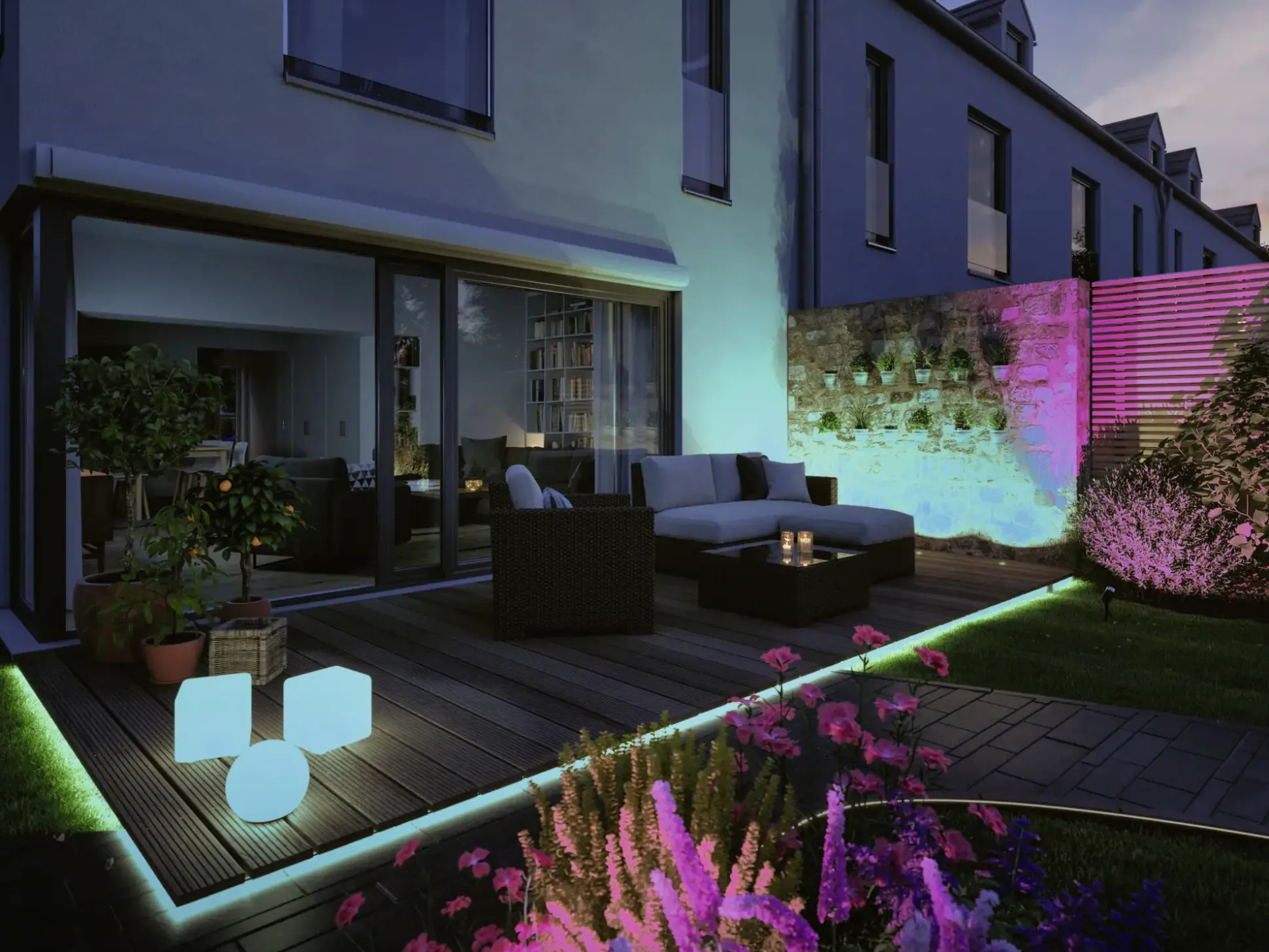 Paulmann Plug & Shine Neon Stripe Outdoor, 10 m, weiß, dimmbar, RGBW