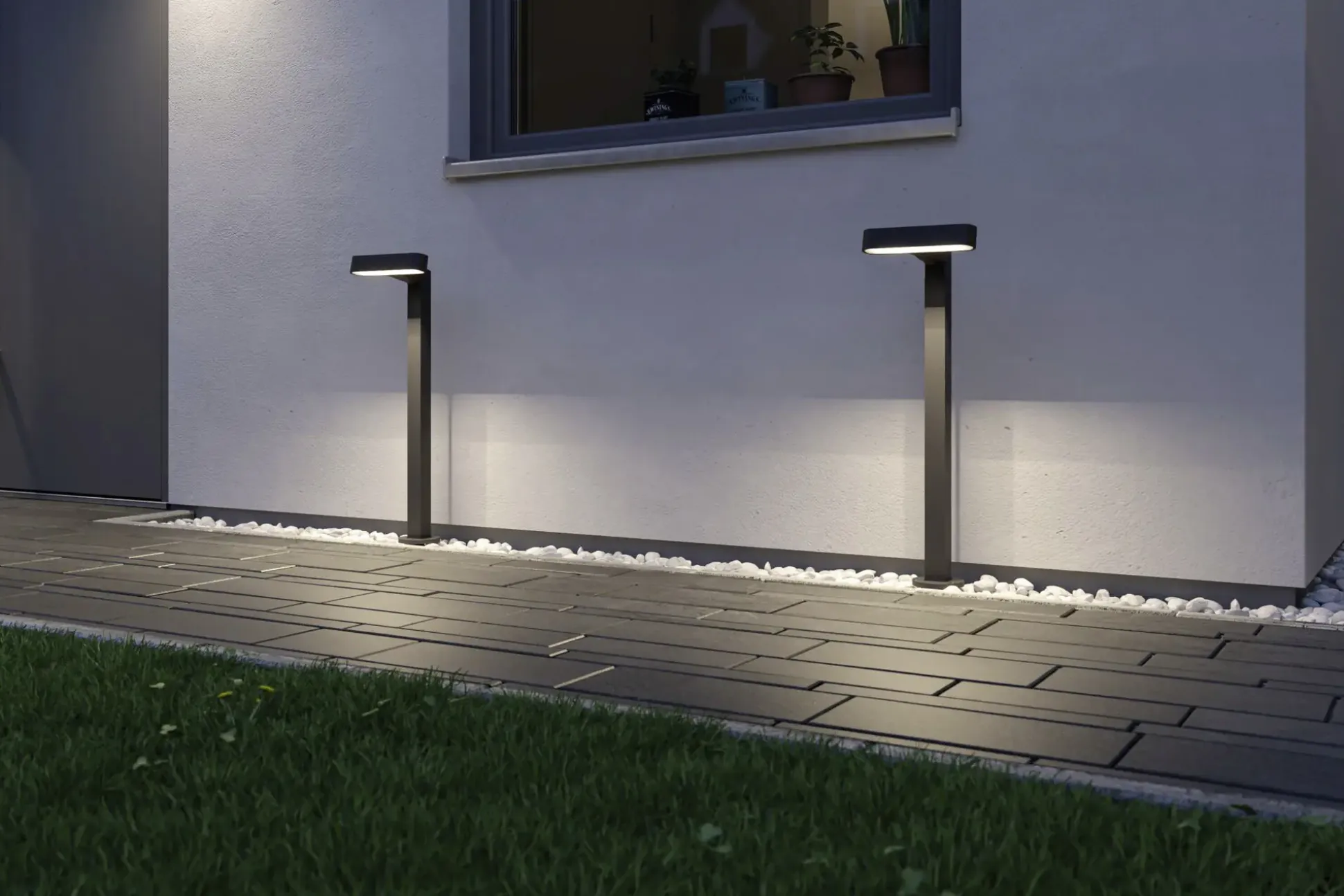 Paulmann Plug & Shine Poller Ito Outdoor, anthrazit, dimmbar, warmweiß