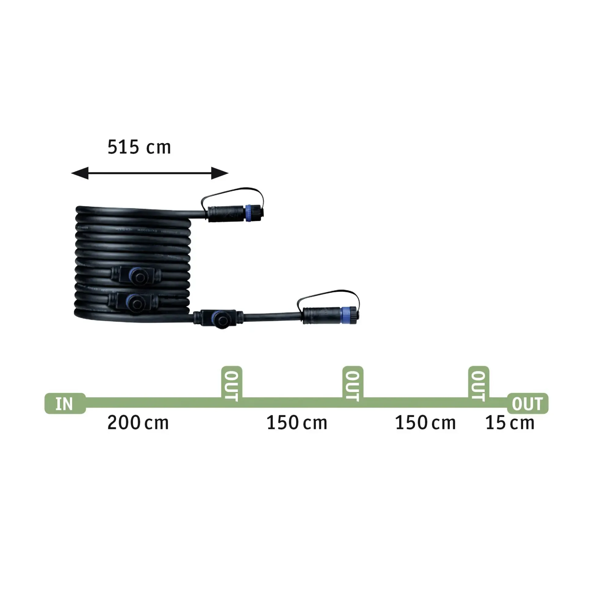Paulmann Plug & Shine Spot Starterset Outdoor schwarz 26 cm