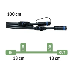 Paulmann Plug & Shine Verbindungskabel Outdoor schwarz 1 m 3er