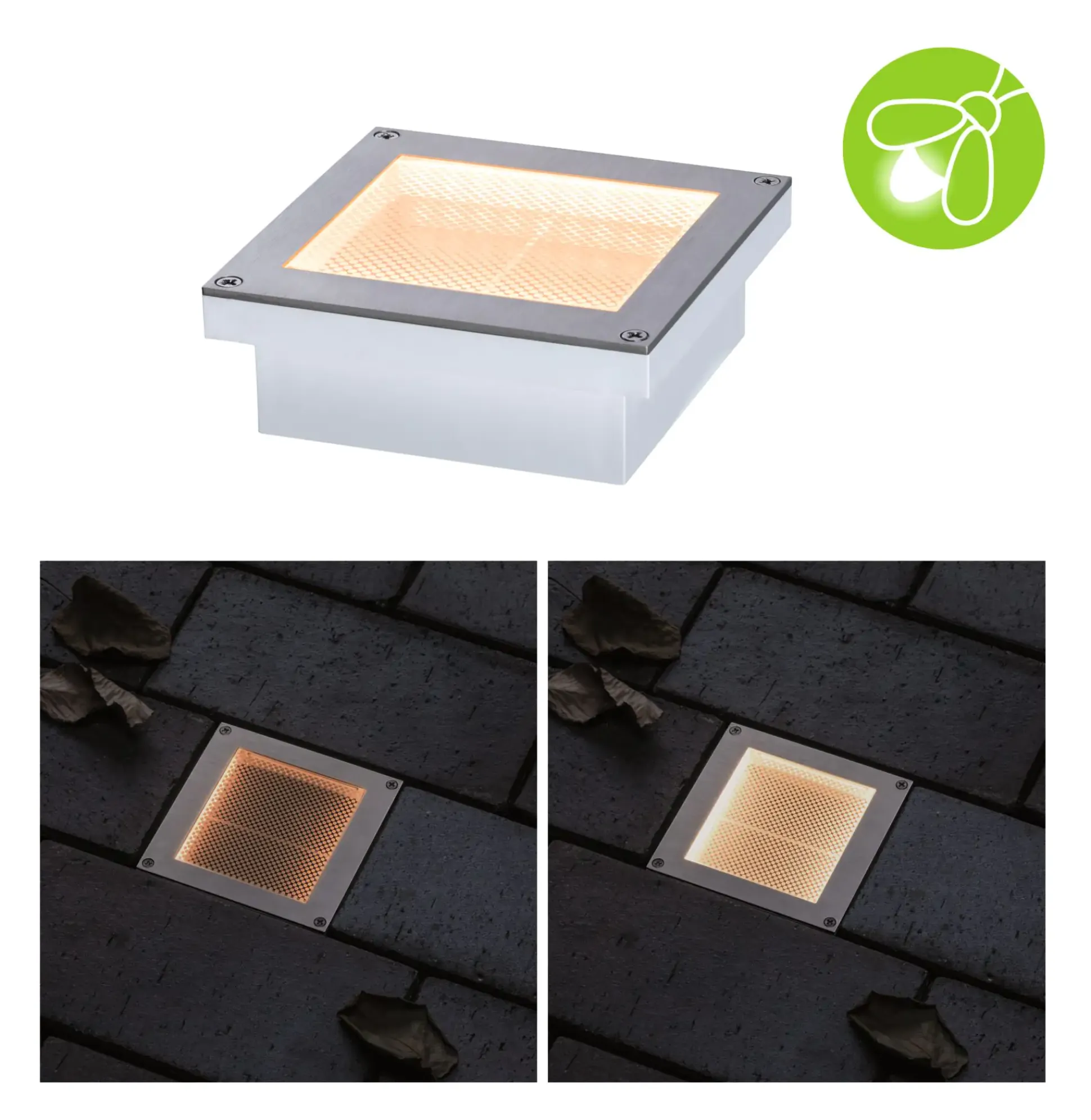 Paulmann Solar LED Bodeneinbauleuchte Aron insect-friendly 10 x 10 cm