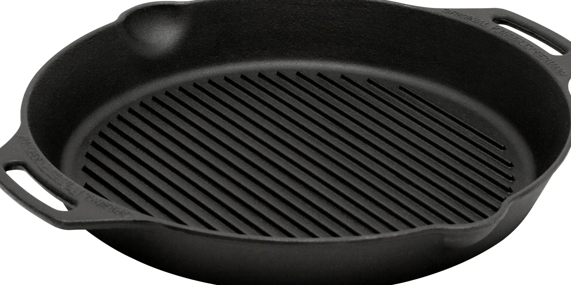 Petromax Grillpfanne Gusseisen Ø 35 cm mit zwei Henkeln