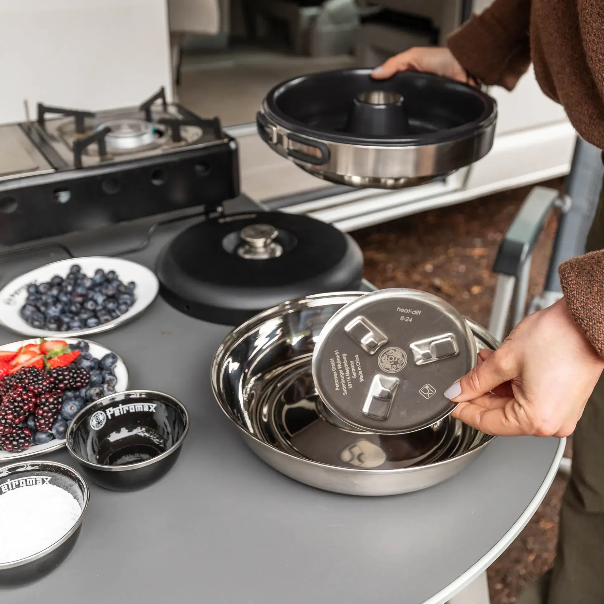 Petromax Hitzeverteiler für Camping Backofen Edelstahl