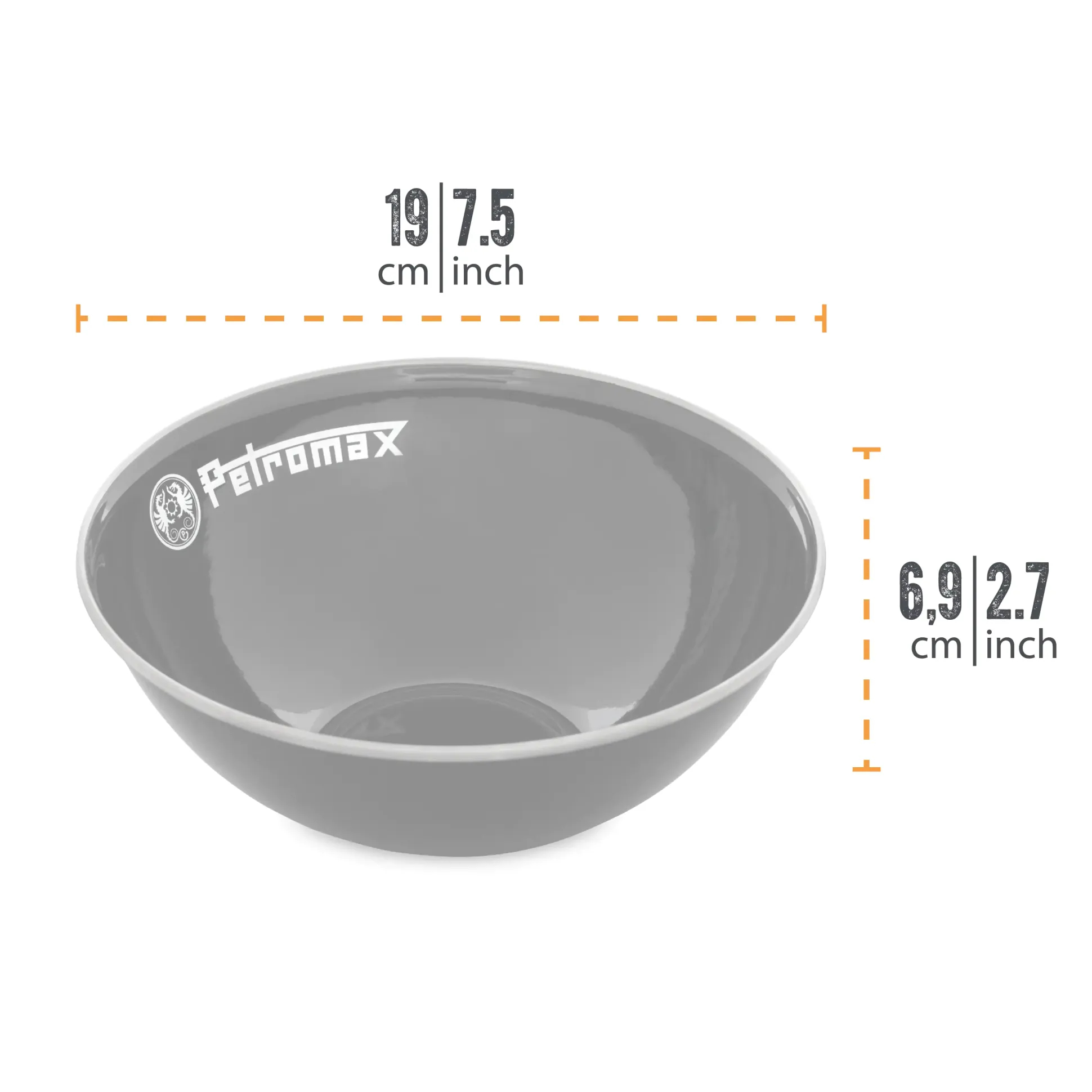 Petromax Schale Emaille 2er Set 1 Liter schwarz