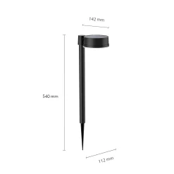 Philips LED Solar-Sockelleuchte Vynce schwarz 54 x 11,2 cm mit Erdspieß