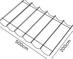 Platinum Faltsonnensegel Coolfit 2 x 5 m altweiß