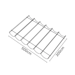 Platinum Faltsonnensegel Coolfit 2 x 5 m grau