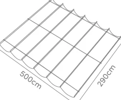 Platinum Faltsonnensegel Coolfit 2,9 x 5 m grau