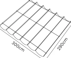 Platinum Faltsonnensegel Coolfit 2,9 x 3 m grau