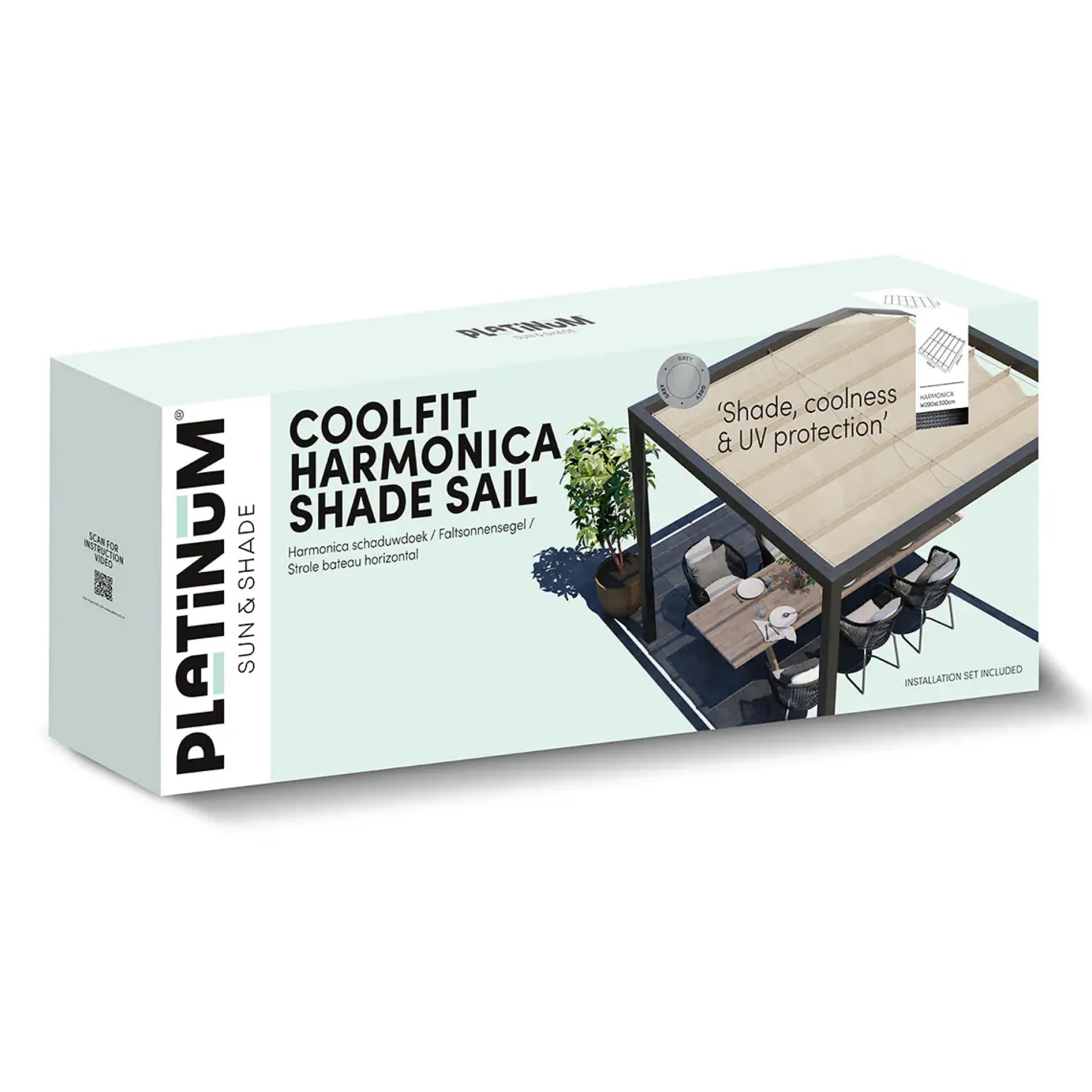 Platinum Faltsonnensegel Coolfit 2,9 x 5 m altweiß
