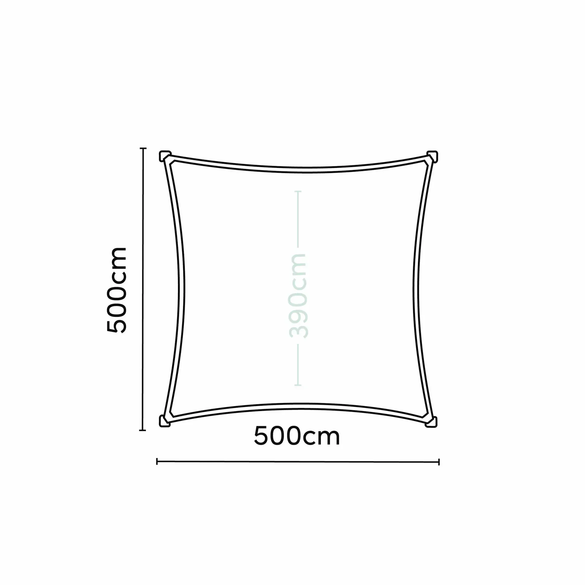 Platinum Sonnensegel Coolfit 3 x 5 m altweiß