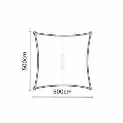 Platinum Sonnensegel Coolfit 5 x 5 m sand