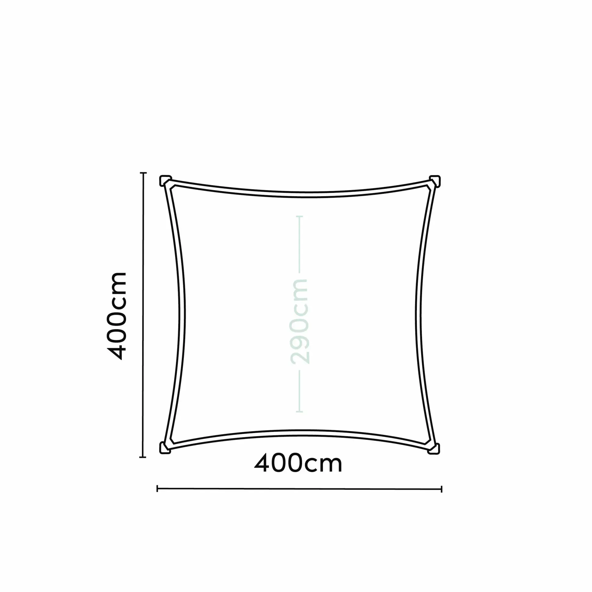 Platinum Sonnensegel Dreamsail 4 x 4 m weiß