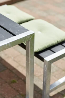Plus Cafegarnitur Tisch und 2 Bänke RAL 9005 Schwarz