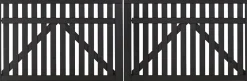 Plus Doppeltor Country 300 x 98 cm schwarz