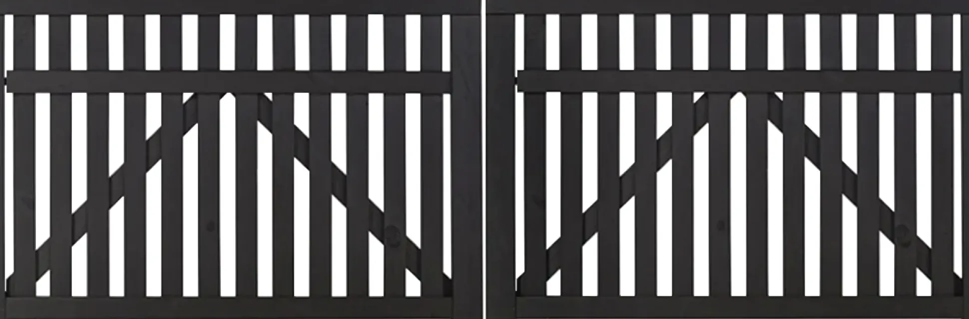 Plus Doppeltor Country 300 x 98 cm schwarz