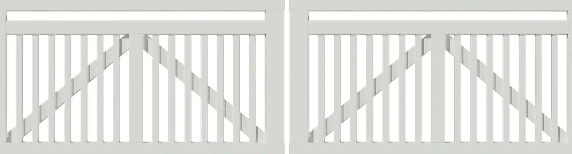Plus Doppeltor Linea 300 x 80 cm RAL 9010 Weiß