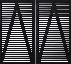 Plus Doppeltor Osaka 200 x 180cm RAL 9005 Schwarz