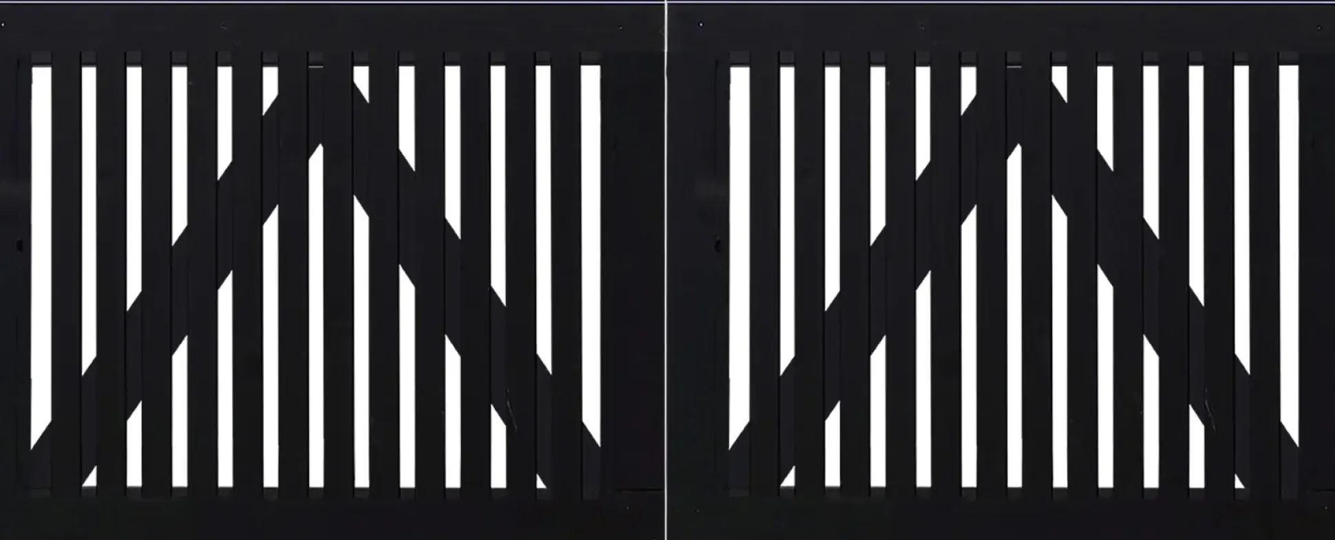 Plus Doppeltor Sendai 200 x 80 cm RAL 9005 Schwarz