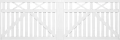 Plus Doppelzauntor Vinesse 300 x 98 cm weiß